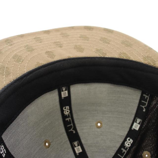 【中古】シュプリーム New Era 18SS Monogram Boxlogo キャップ 帽子 総柄 7 1/2 56.8cm ベージュ 10262017 メンズ_6