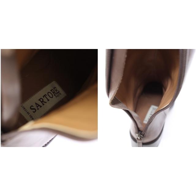 【中古】サルトル SARTORE ジョッキーブーツ バックベルト レザー ロングブーツ 37.5 ブラウン /TK レディース_8