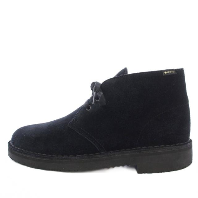 【中古】クラークス clarks Desert BT GTX デザートブーツ スエード レースアップ Vibramソール UK7.5 黒 /TK メンズ