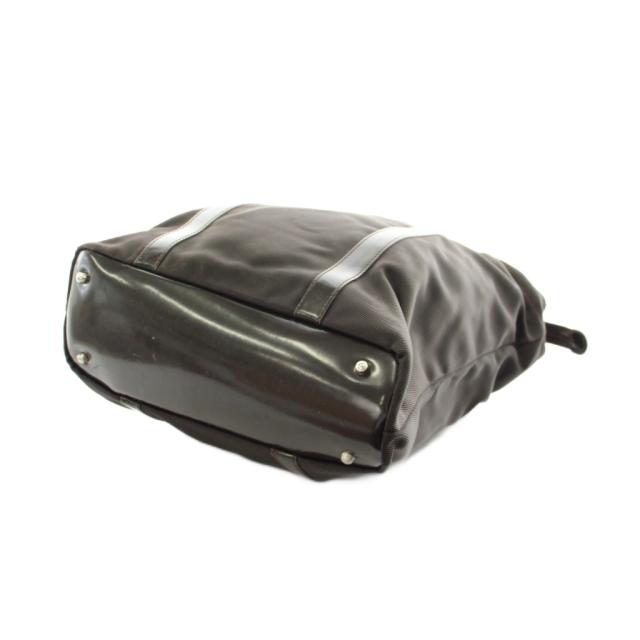 【中古】グッチ GUCCI バンブーハンドル ハンドバッグ ナイロン レザー 茶 ブラウン 000・3754・0503 /AN15 ■OH_4