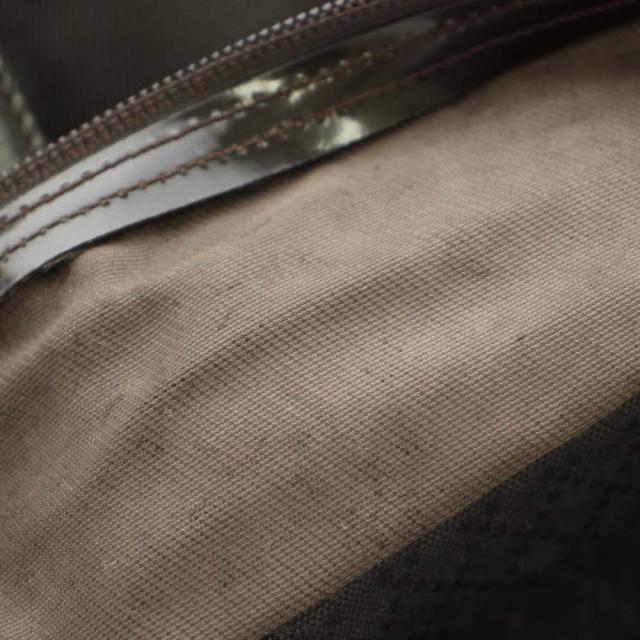 【中古】グッチ GUCCI バンブーハンドル ハンドバッグ ナイロン レザー 茶 ブラウン 000・3754・0503 /AN15 ■OH_6
