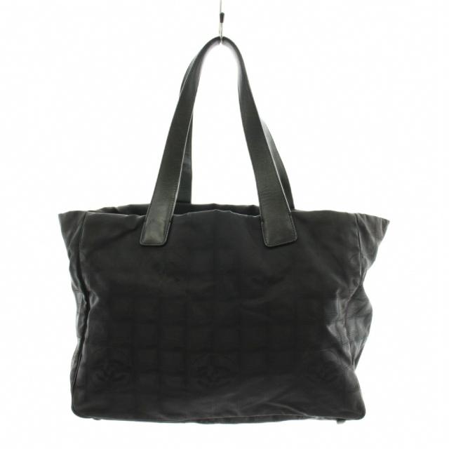 【中古】シャネル CHANEL ニュートラベルライン ハンドバッグ トートバッグ ナイロン レザー 6番台 黒 ブラック