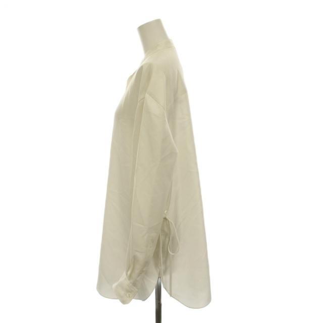 【中古】セオリー Theory 25SS Mod Silk Twill Wrap Shirt バンドカラー シャツ ブラウス 長袖 S ホワイト_2
