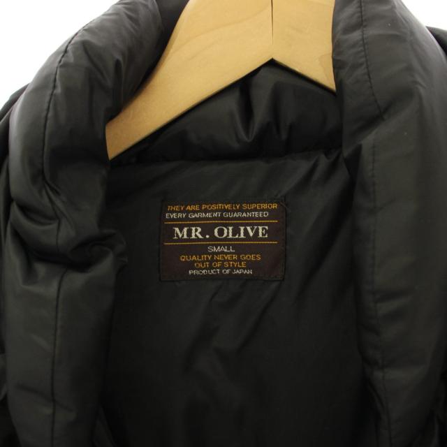 【中古】ミスターオリーブ MR.OLIVE フライフロントノーシームダウンジャケット ジップアップ S 黒 ブラック_6