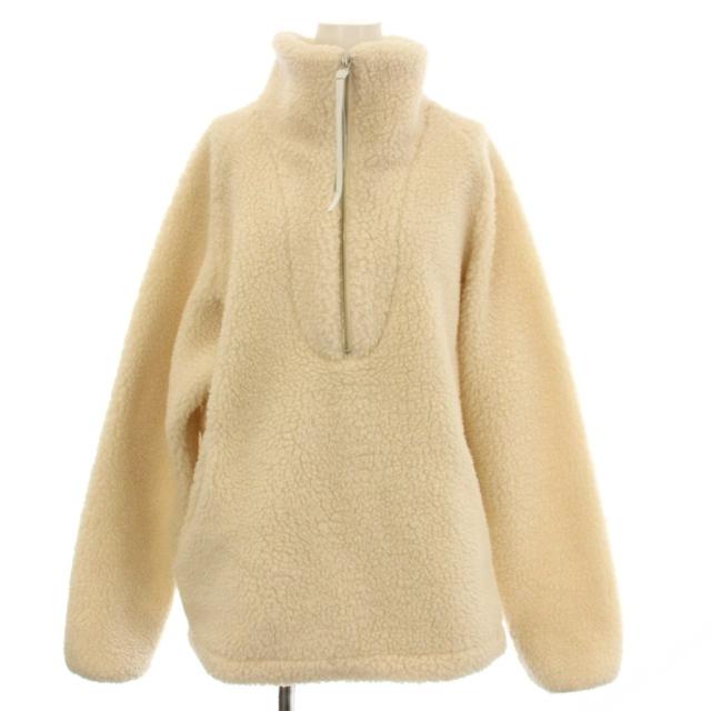 【中古】未使用品 イナフ ENOF fleece half zip jacket ハーフジップ ボアジャケット フリース 1 アイボリー