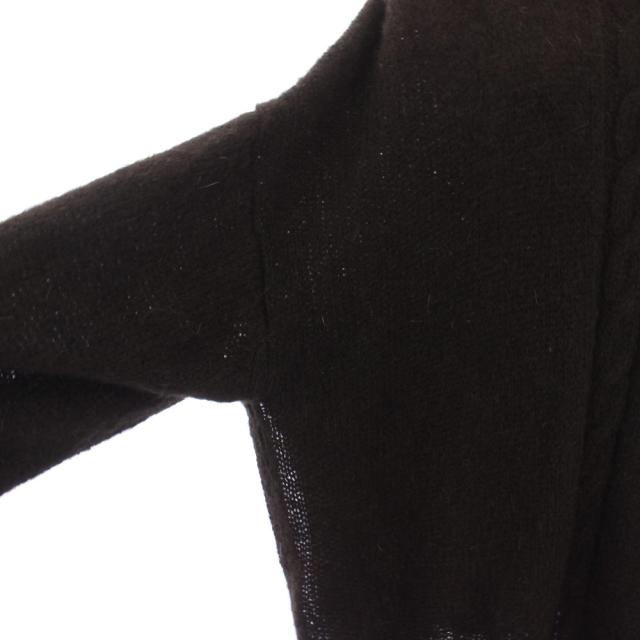 【中古】マーカウェア 21AW BLACK ALPACA CABLE PULL OVER ニット セーター アルパカ ウール 長袖 2 茶 ブラウン_3