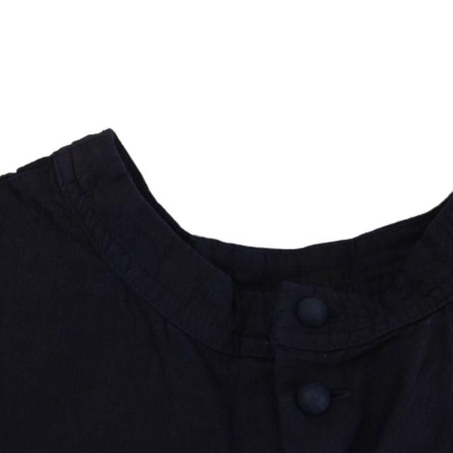 【中古】ネストローブ nest Robe 23SS 近江晒インディゴ染め チュニック ワンピース リネン混 F 紺 ネイビー 長袖_5