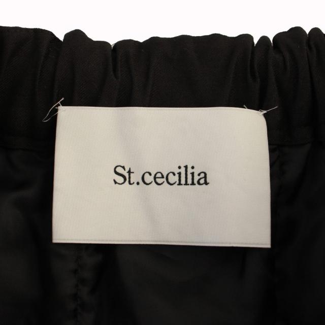 【中古】セントセシリア St.cecilia girlish ワッフルスカート ロング 中綿 リネン F 黒 STA24A01505 /BM レディース_2