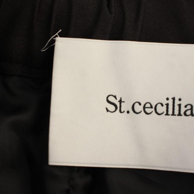 【中古】セントセシリア St.cecilia girlish ワッフルスカート ロング 中綿 リネン F 黒 STA24A01505 /BM レディース_4