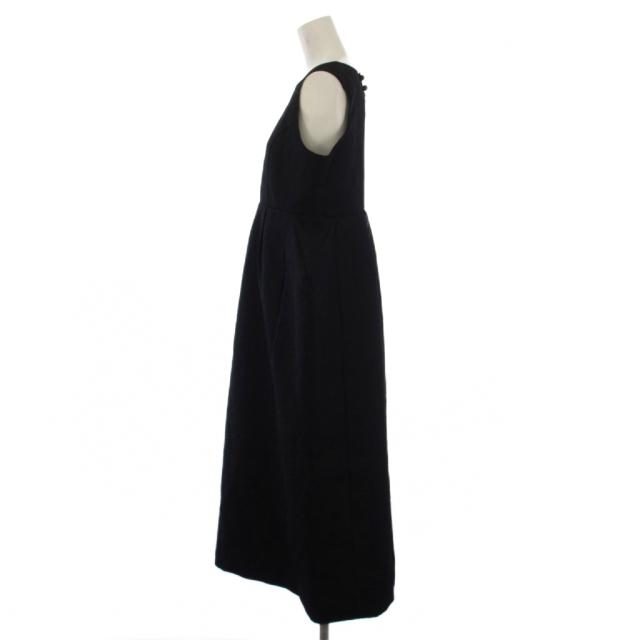 【中古】未使用品 ヨリ yori shirocon 24AW wasanbonドレス ワンピース ロング ノースリーブ 38 黒 レディース_1
