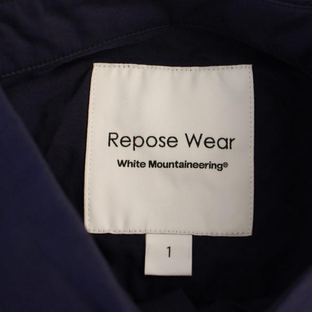 【中古】未使用品 ホワイトマウンテニアリング White Mountaineering × Repose Wear シャツ 長袖 1 ネイビー メンズ_2