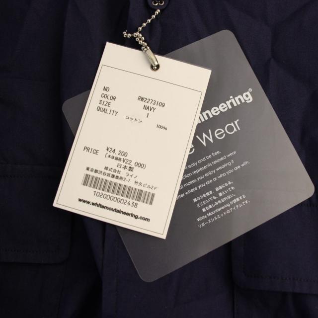 【中古】未使用品 ホワイトマウンテニアリング White Mountaineering × Repose Wear シャツ 長袖 1 ネイビー メンズ_3