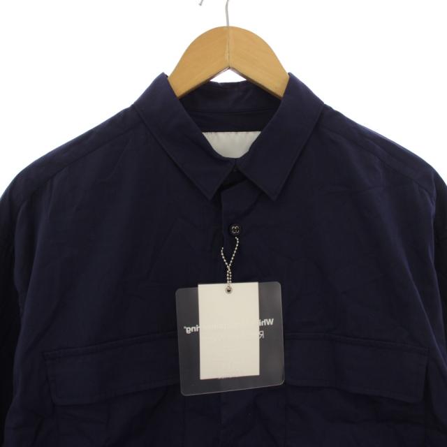 【中古】未使用品 ホワイトマウンテニアリング White Mountaineering × Repose Wear シャツ 長袖 1 ネイビー メンズ_4