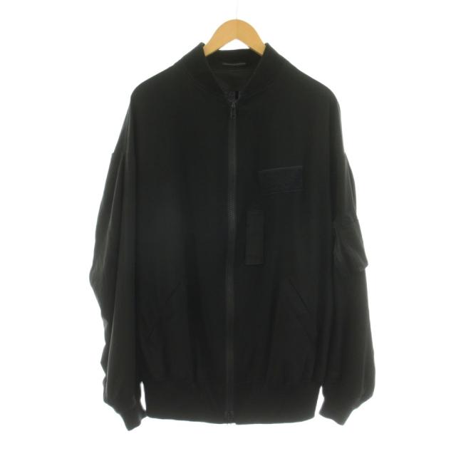 【中古】ワイズ ヨウジヤマモト COMPOSITION SEE ATTACHED LABEL オーバーサイズMA-1 ブルゾン 2 ブラック YH-Y01-500