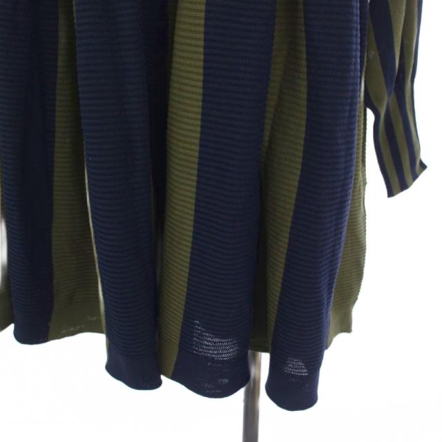 【中古】シーエフシーエル CASCADES LONG SLEEVE MINI DRESS ワンピース ニット F カーキ ネイビー レディース_4