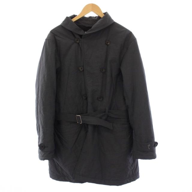 【中古】オールドジョー OLDJOE HARD SHRINK NYLON JEEP COAT ショールカラーコート 中綿 ロング 38 グレー 162JK06