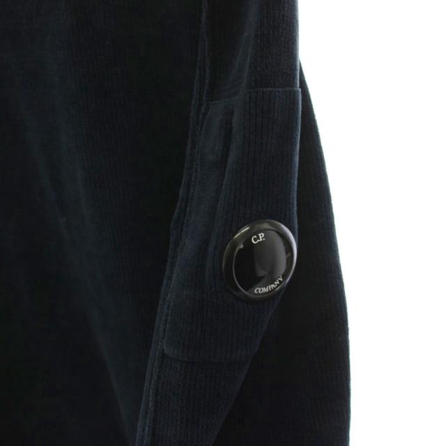 【中古】シーピーカンパニー C.P.COMPANY ニット セーター 50 紺 ネイビー モックネック 長袖 袖ポケット_3