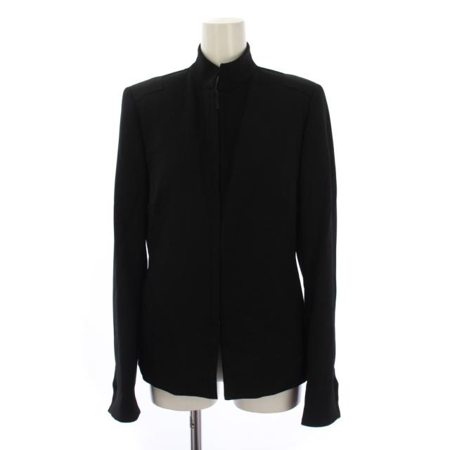 【中古】グッチ GUCCI ジャケット ジップアップ スタンドカラー ウール 40 黒 /BM レディース