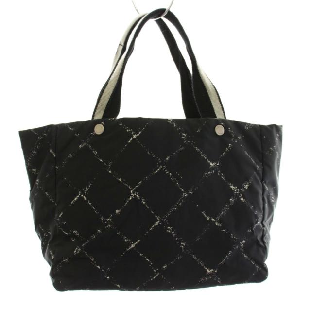 【中古】シャネル CHANEL 旧トラベルライン トートバッグ ハンドバッグ 黒 ブラック /YM ■OH レディース_1
