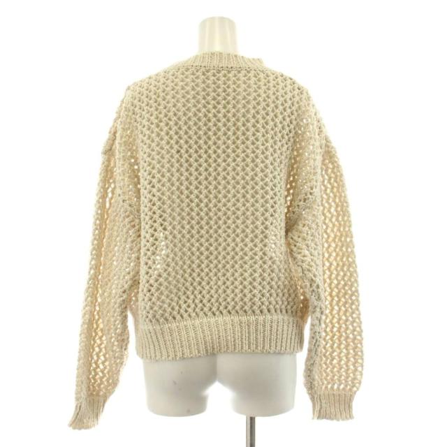 【中古】リヨカ LIYOCA メッシュ編みニット カットソー 長袖 ベージュ LY51-713 /KU レディース_2