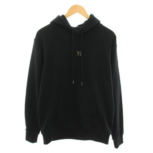 【中古】ワイズ ヨウジヤマモト ニューエラ 25SS スウェットプルオーバーフーディー 長袖 ロゴ刺繍 2 黒 YP-T39-952