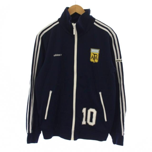【中古】アディダス adidas トラックジャケット ジップアップ 0 ネイビー P23779 /BM メンズ