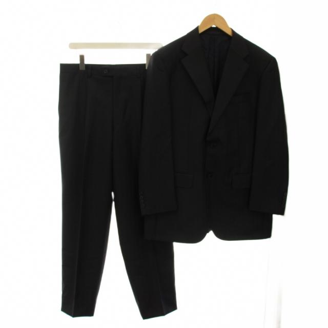 【中古】ランバン LANVIN COLLECTION シングルスーツ セットアップ 上下 テーラードジャケット パンツ ウール R50