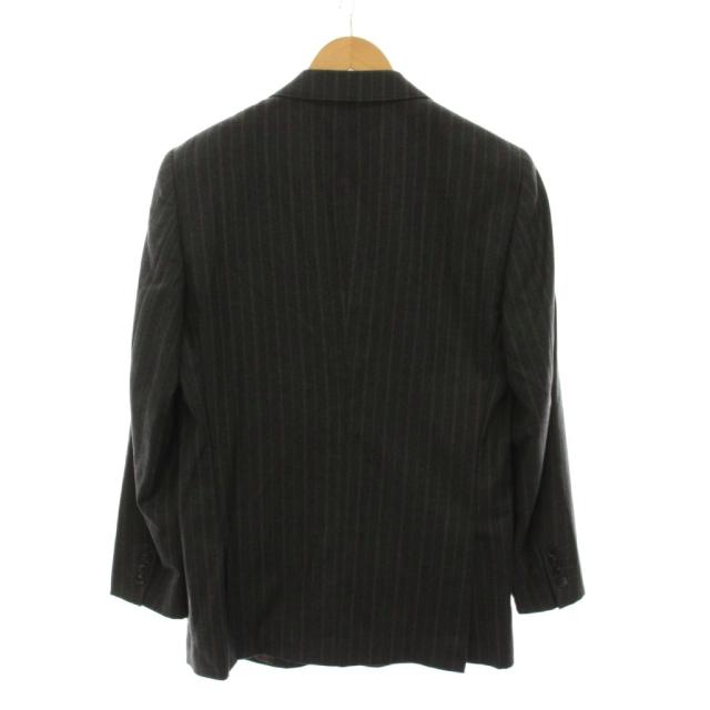 【中古】ランバン LANVIN COLLECTION シングルスーツ セットアップ 上下 テーラードジャケット ストライプ パンツ_1