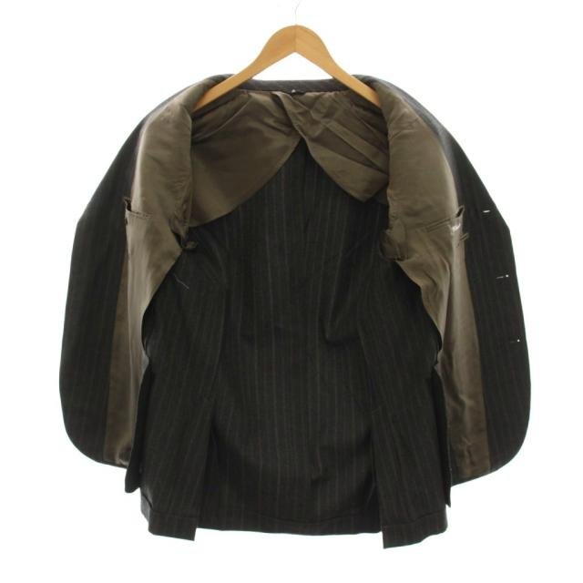 【中古】ランバン LANVIN COLLECTION シングルスーツ セットアップ 上下 テーラードジャケット ストライプ パンツ_2