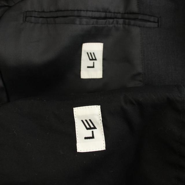 【中古】エルイー LE 25SS スーツ シングルウールジャケット 2 ストレートウールパンツ 3 チャコールグレー メンズ_3