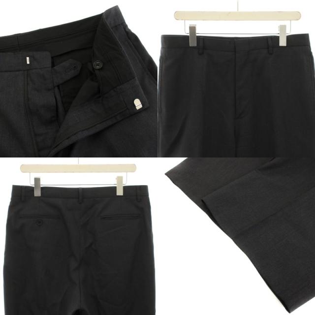 【中古】エルイー LE 25SS スーツ シングルウールジャケット 2 ストレートウールパンツ 3 チャコールグレー メンズ_7