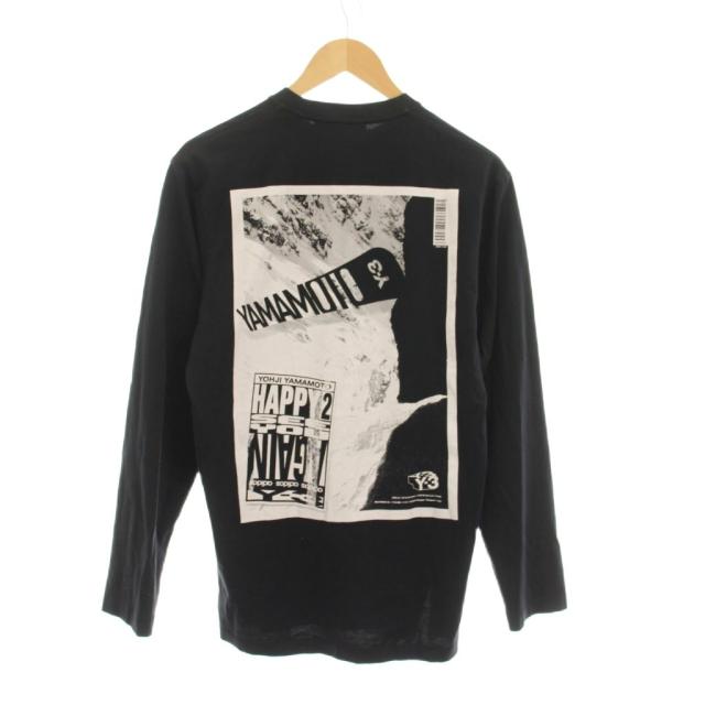 【中古】アディダス ワイスリー Y-3 ヨウジヤマモト U CH2 ZINE PAGE-2 LS TEE Tシャツ ロンT 2XS 黒 ブラック 長袖