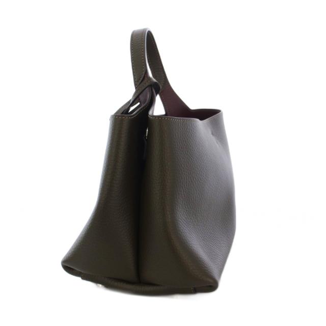 【中古】トッズ TOD'S Tタイムレス マイクロ ハンドバッグ ショルダーバッグ 2WAY レザー カーキ /KH レディース_1
