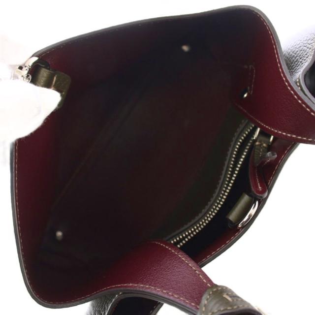 【中古】トッズ TOD'S Tタイムレス マイクロ ハンドバッグ ショルダーバッグ 2WAY レザー カーキ /KH レディース_4