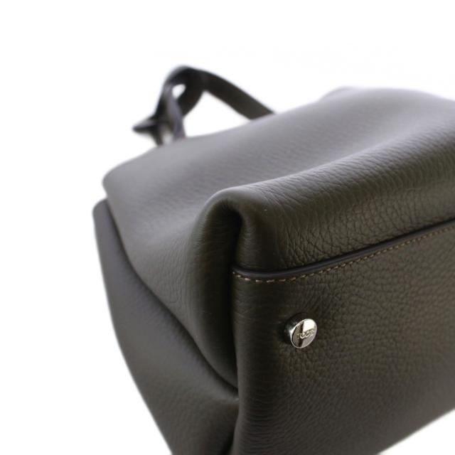 【中古】トッズ TOD'S Tタイムレス マイクロ ハンドバッグ ショルダーバッグ 2WAY レザー カーキ /KH レディース_5