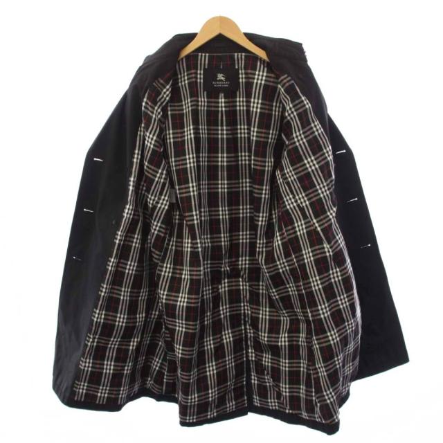 【中古】BURBERRY BLACK LABEL トレンチコート ロング ベルト 裏地チェック柄 L 黒 メンズ_3