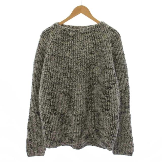 【中古】オーラリー AURALEE 22AW WOOL BABY ALPACA MIX RIB KINT P/O ニット セーター 長袖 4 グレー メンズ