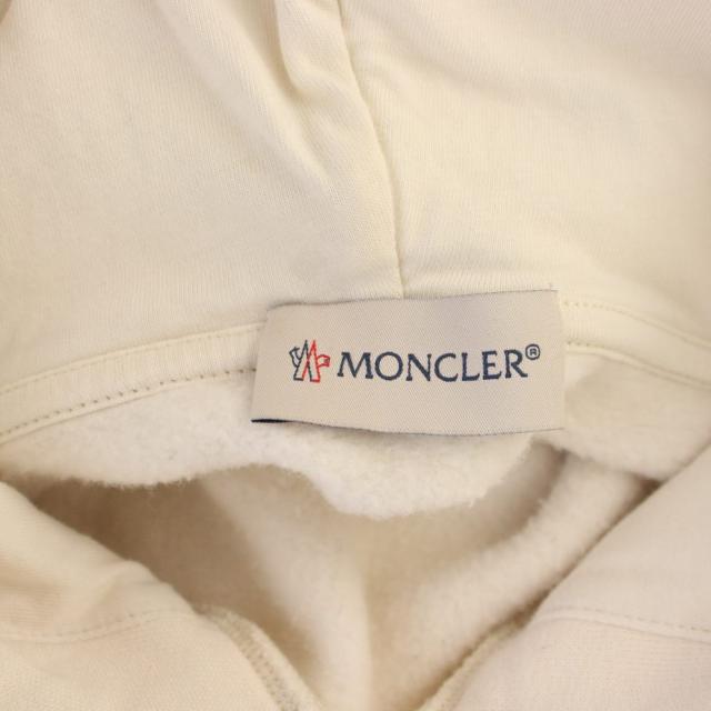 【中古】モンクレール MONCLER × PEANUTS プルオーバーパーカー 長袖 L アイボリー レディース