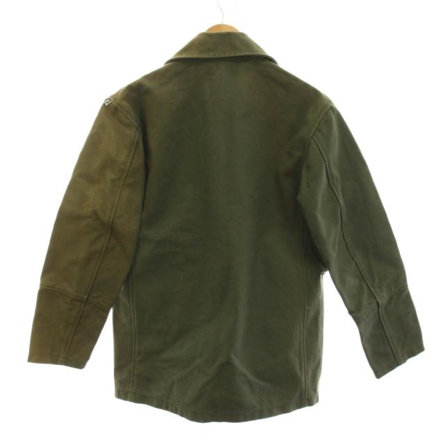 【中古】グッドイナフ GOODENOUGH Pコート ピーコート アウター コットン L カーキ 無地 ダブルブレスト 長袖 /YM_1