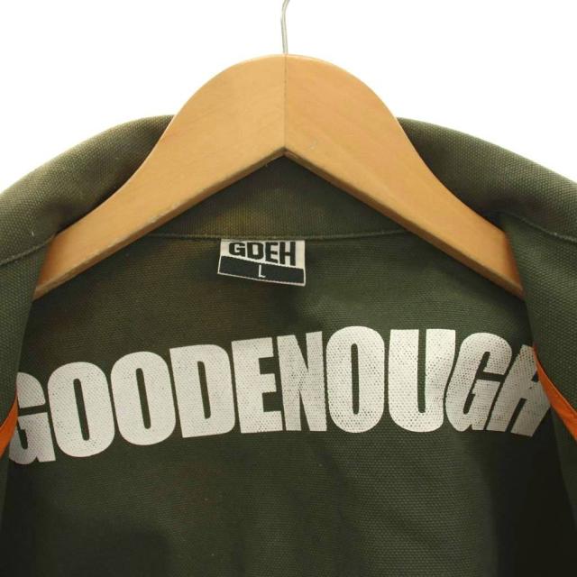 【中古】グッドイナフ GOODENOUGH Pコート ピーコート アウター コットン L カーキ 無地 ダブルブレスト 長袖 /YM_3