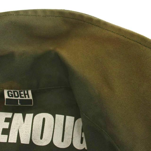【中古】グッドイナフ GOODENOUGH Pコート ピーコート アウター コットン L カーキ 無地 ダブルブレスト 長袖 /YM_4