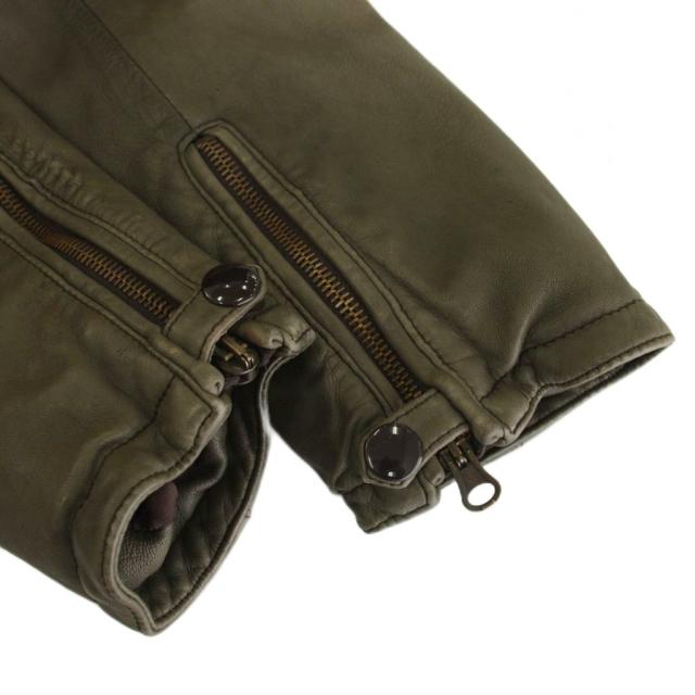 【中古】グッドイナフ GOODENOUGH Pコート ピーコート アウター コットン L カーキ 無地 ダブルブレスト 長袖 /YM_8