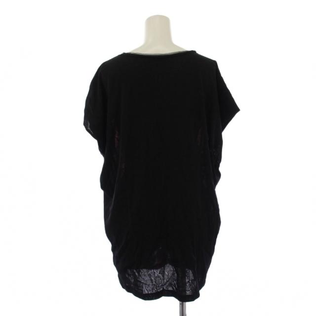 【中古】ヴィヴィアンタム VIVIENNE TAM チュニック カットソー 半袖 文鳥 ラブバード 1 黒 ピンク レディース_2