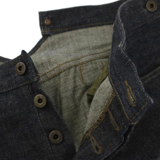 【中古】ナイジェルケーボン NIGEL CABOURN レイルマンデニムパンツ ジーンズ 34 紺 ネイビー ボタンフライ_2