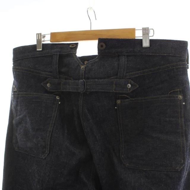 【中古】ナイジェルケーボン NIGEL CABOURN レイルマンデニムパンツ ジーンズ 34 紺 ネイビー ボタンフライ_3