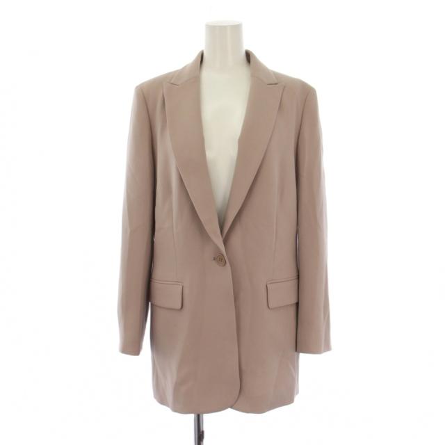 【中古】セオリー Theory 23SS ROW CREPE ARVADA テーラードジャケット 38 ピンクベージュ レディース