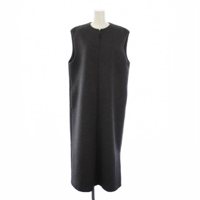 【中古】セオリーリュクス theory luxe 22AW LEONE MALIE ワンピース ロング ノースリーブ 38 グレー レディース