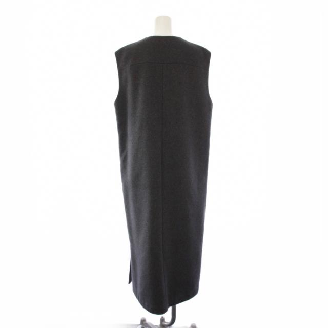 【中古】セオリーリュクス theory luxe 22AW LEONE MALIE ワンピース ロング ノースリーブ 38 グレー レディース