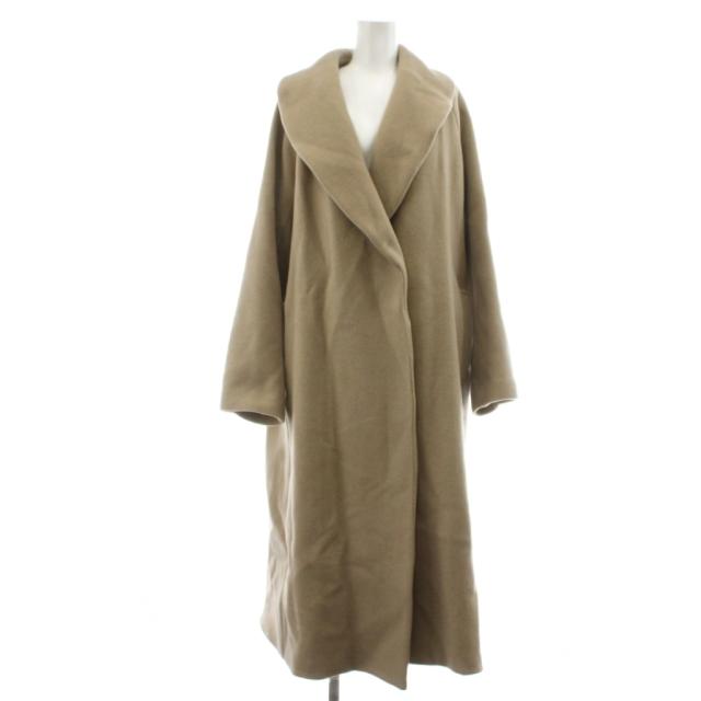 【中古】未使用品 ルーニィ LOUNIE 40th Anniversary Milior ガウンコート ロング 38 ベージュ 長袖 無地 11812122