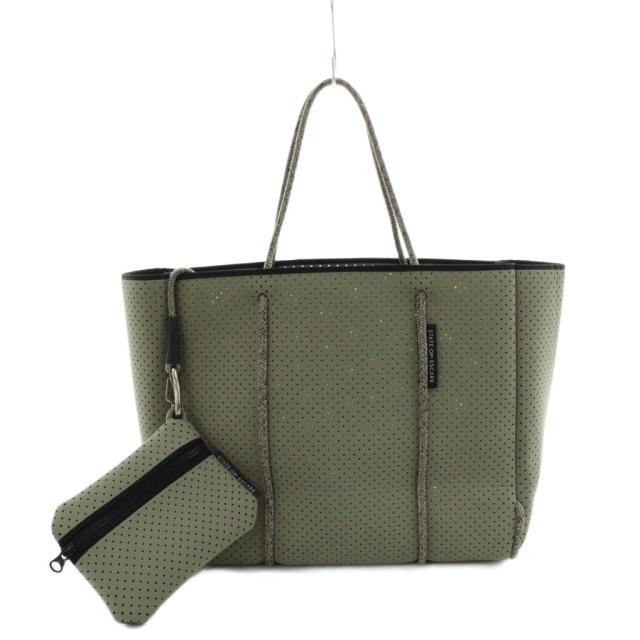 【中古】ステイトオブエスケープ STATE OF ESCAPE フライングソロ トートバッグ ハンドバッグ 緑 グリーン /AN5